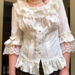 White Lace Lolita Blouse